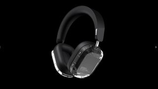 Mondo by Defunc headphones on black background