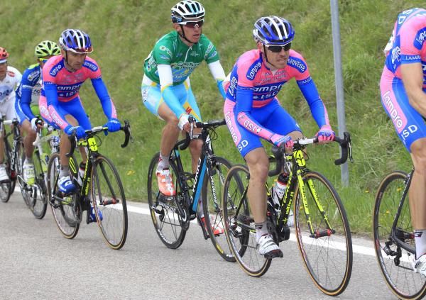 Damiano Cunego (Lampre-ISD) on the final climb.