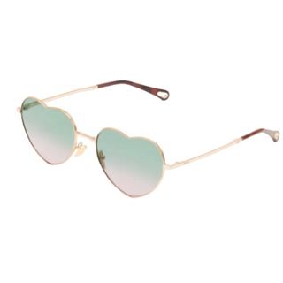 Pair of heart-shaped blue and lilac ombre Chloe sunglasses