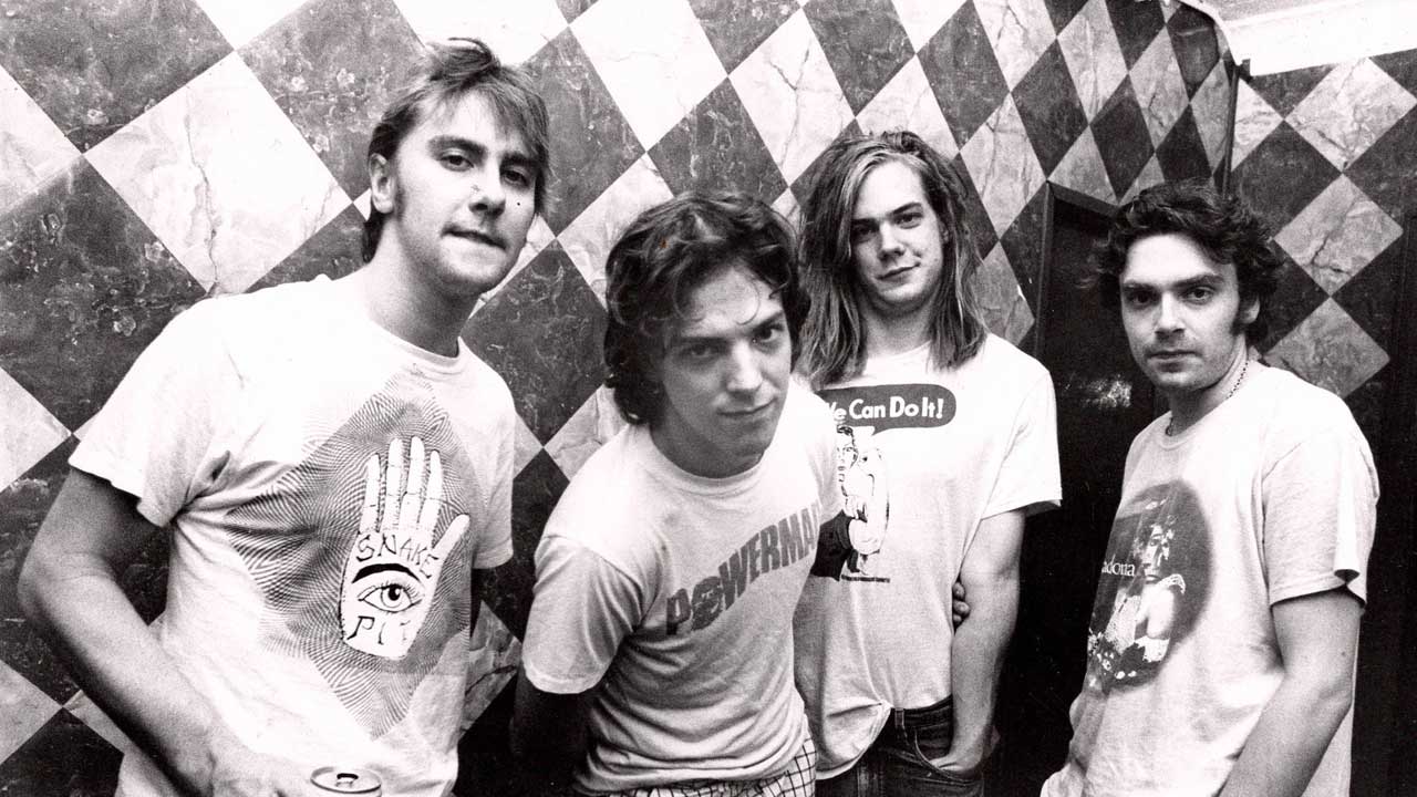 Soul Asylum pose for a backstage portrait circa 1991