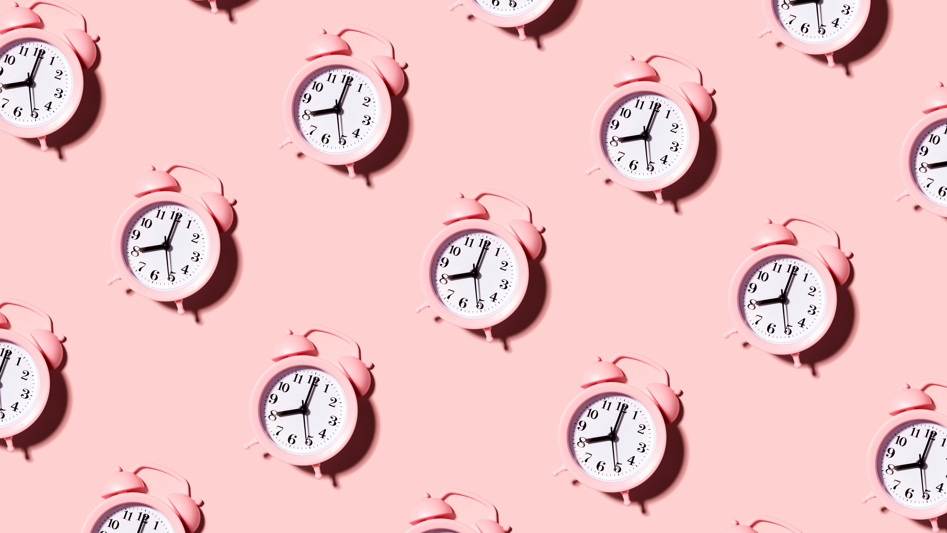 pink alarm clocks