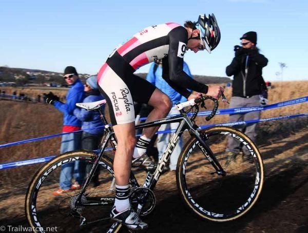 Chris Jones (Rapha Focus) fell off the pace of his team-mates