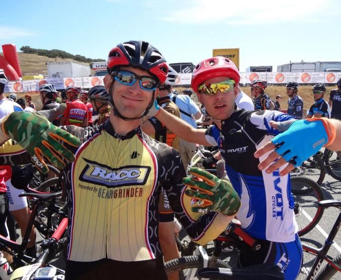Macky Franklin hangs out with his last row buddy, Brian Matter, before the Sea Otter cross country