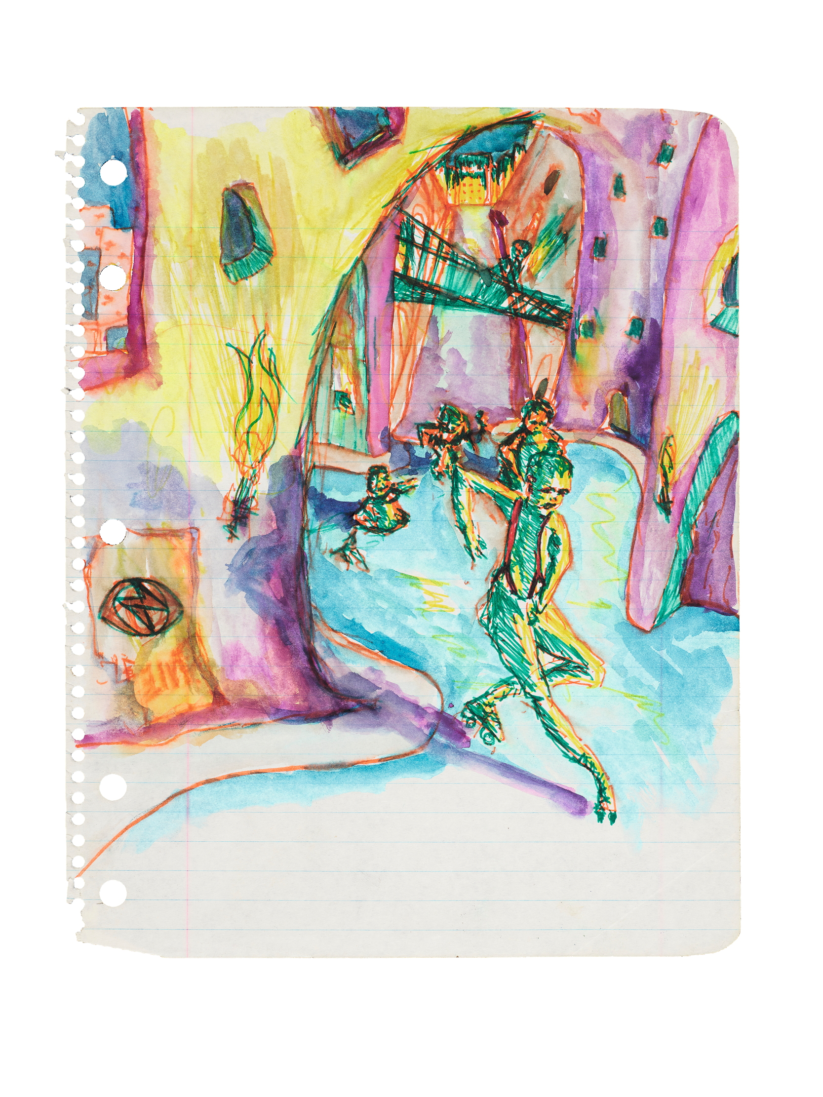 A drawing that inspired Diamond Dogs. It is psychedelic