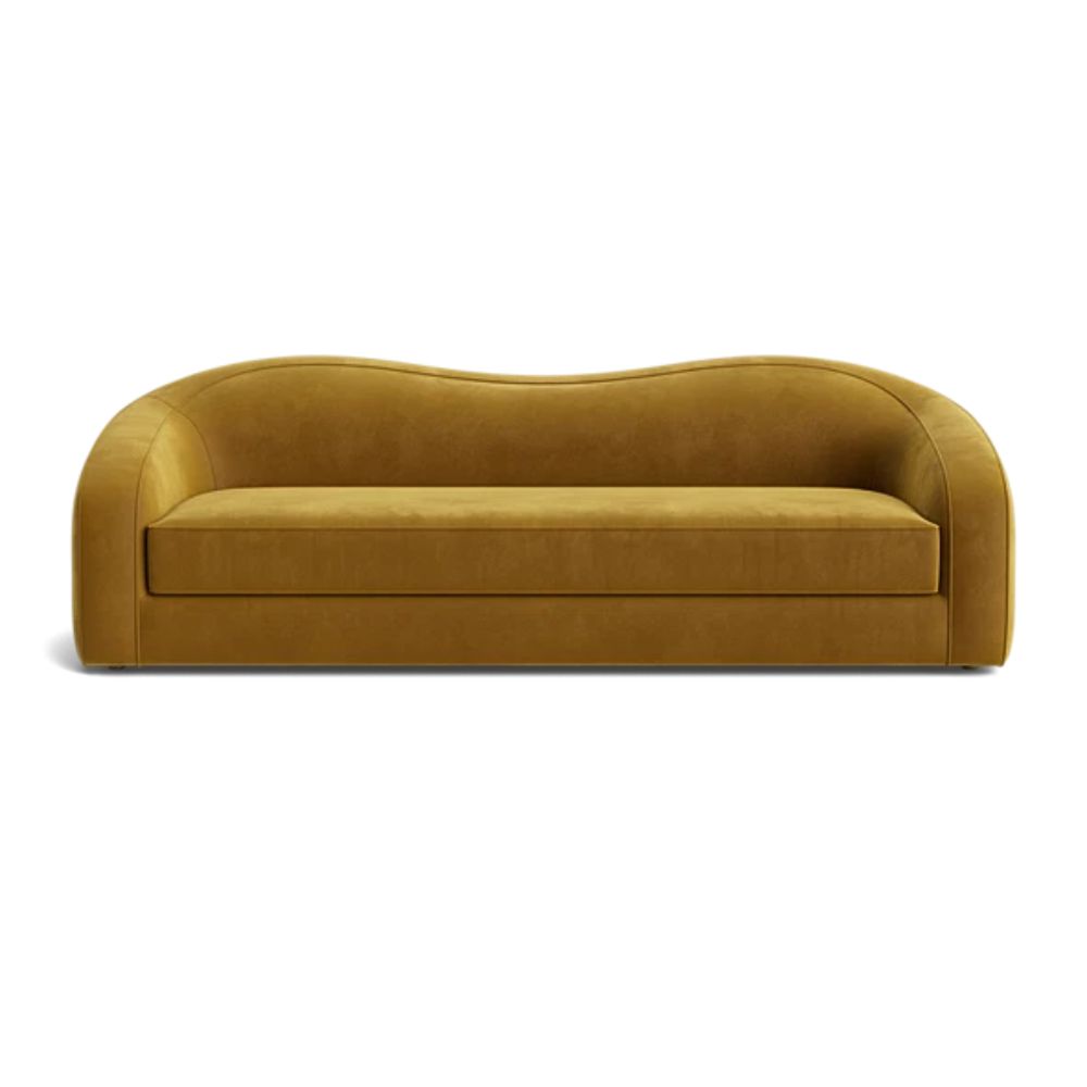 Shaw Sofa in Goldenrod Plush Velvet