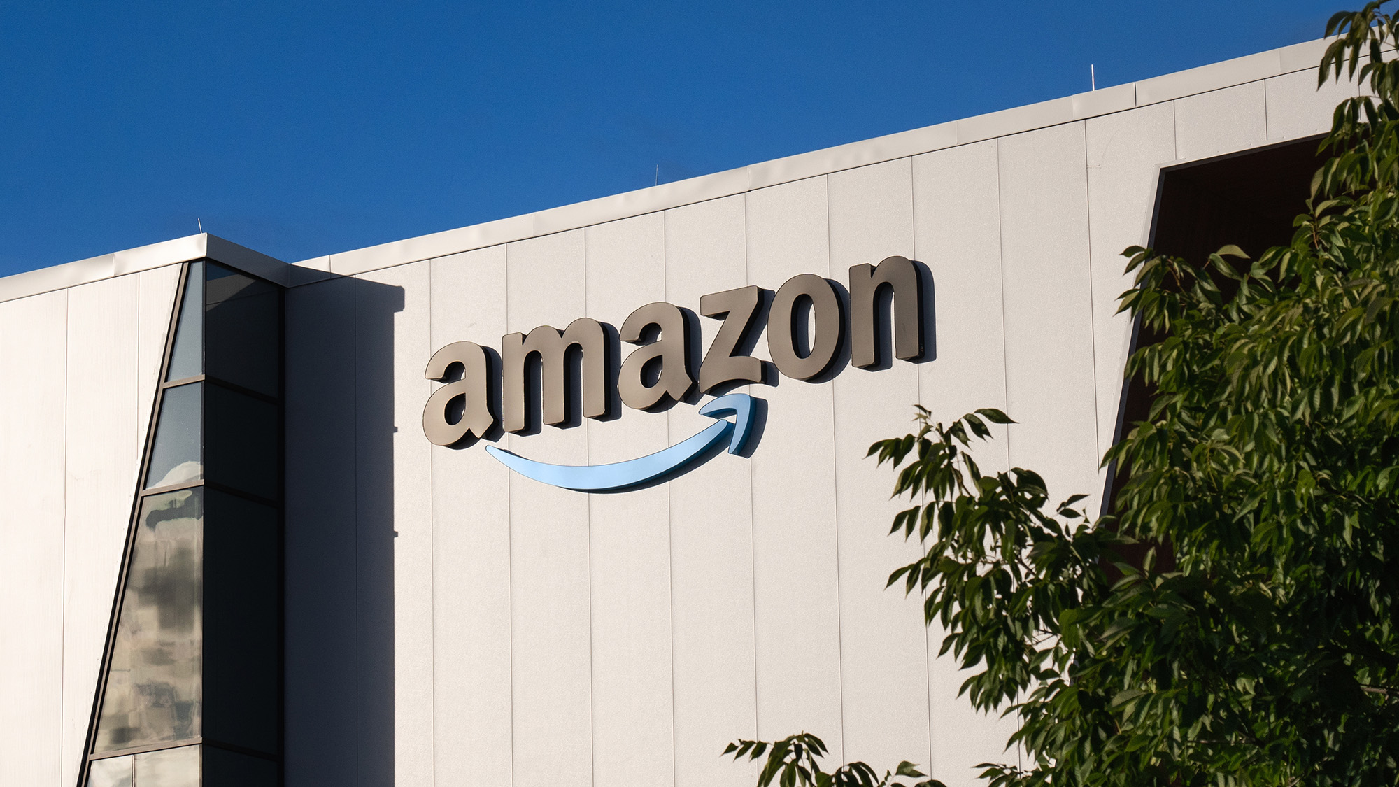 Amazon logo on a building