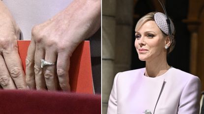 Princess Charlene wears her engagement ring on Monaco Day