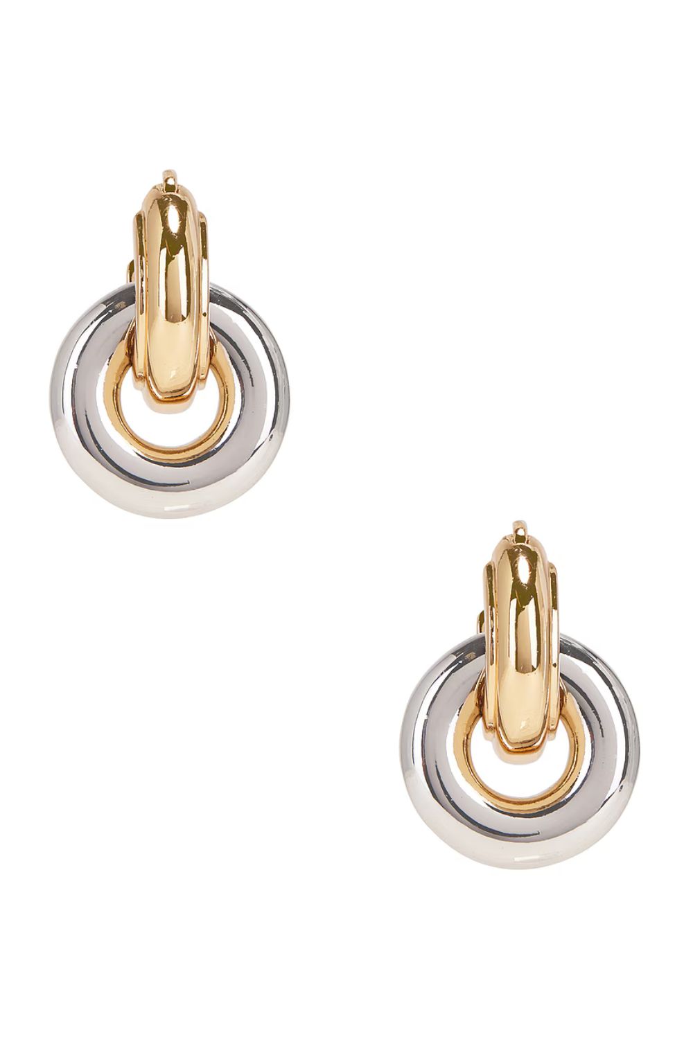 Luv AJ Two Tone Interlock Hoops