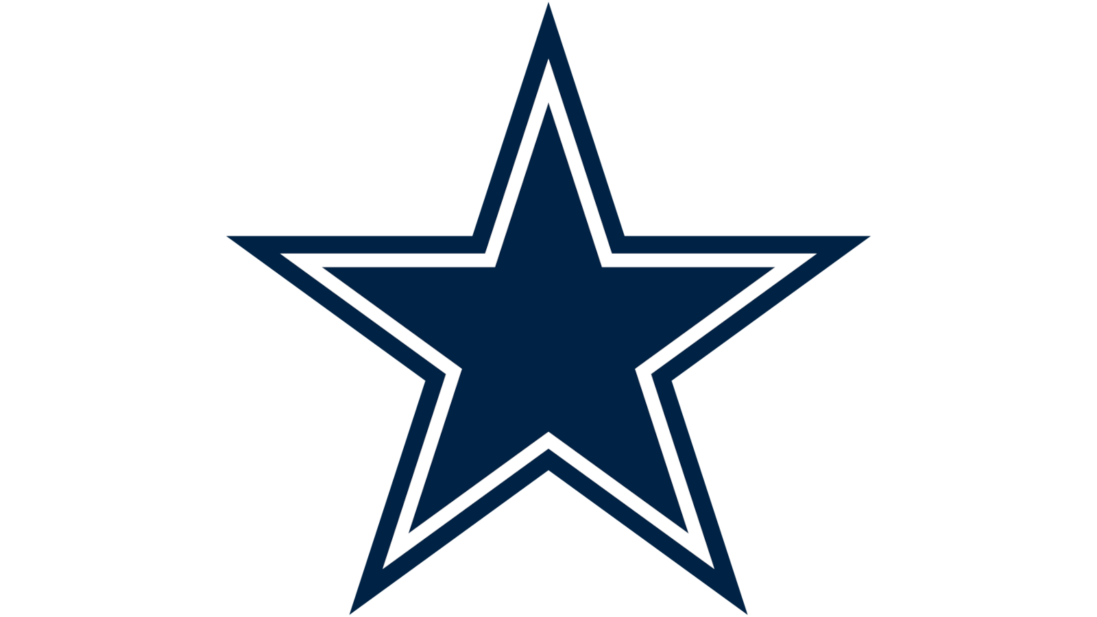 Dallas Cowboys blue star logo on plain background