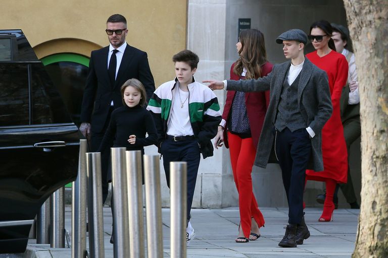 Victoria Beckham, David Beckham and family
