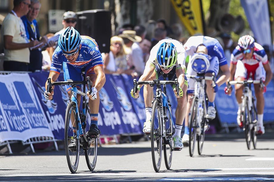 For the sprint for third Patrick Bevan won ahead of Simon Clarke