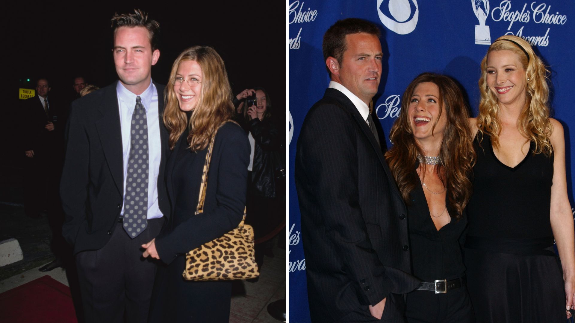 L-Matthew Perry and Jennifer Aniston, R-Matthew Perry, Jennifer Aniston and Lisa Kudrow