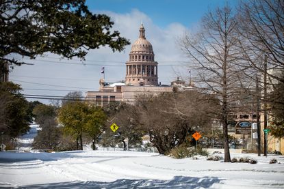 Snow in Austin, Texas.