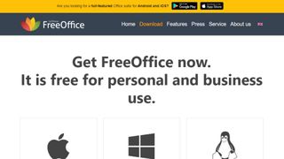 Website screenshot for SoftMaker FreeOffice