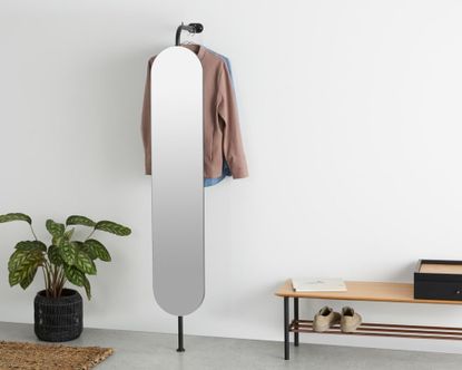 MADE.com hallway mirror – Huldra Wall Mounted Dressing Mirror with Coat Rack