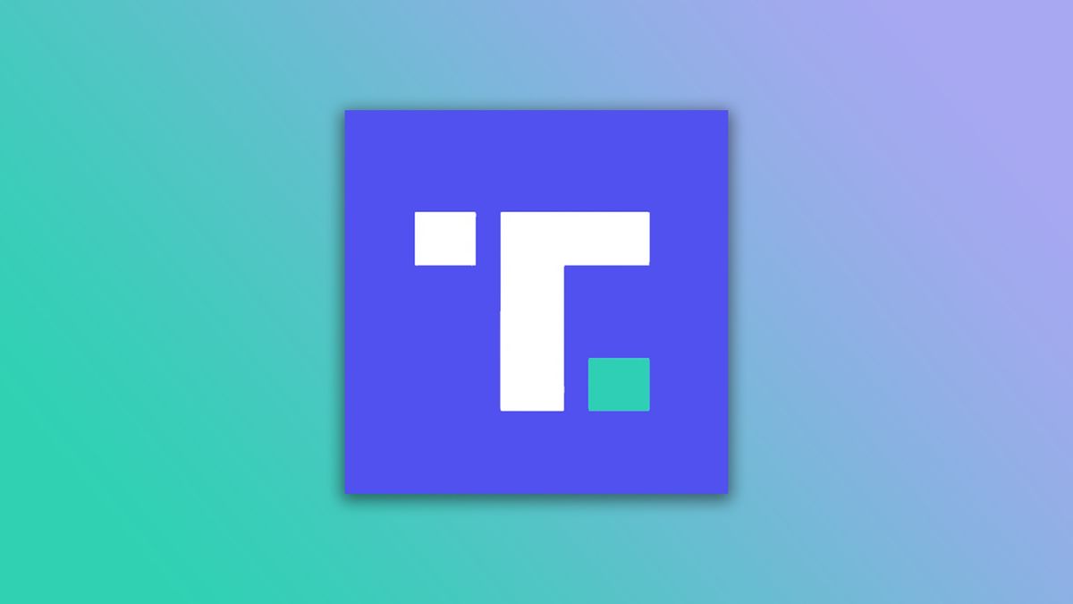 The logo for Truth Social on a gradient background