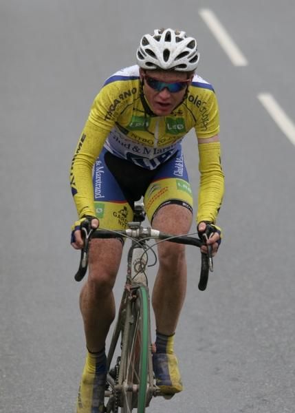 Lasse B&oslash;chmann, Team Glud &amp; Marstrand-LR&Oslash; on the chase at Rind Church