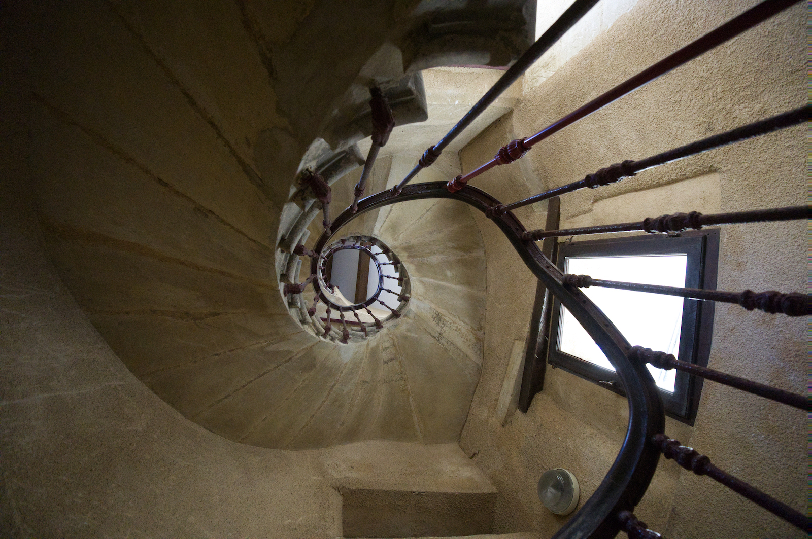 Sample image shot using the Sony Alpha A6700 of a spiral staircase