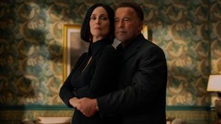 Carrie Anne Moss and Arnold Schwarzenegger in Fubar season 2