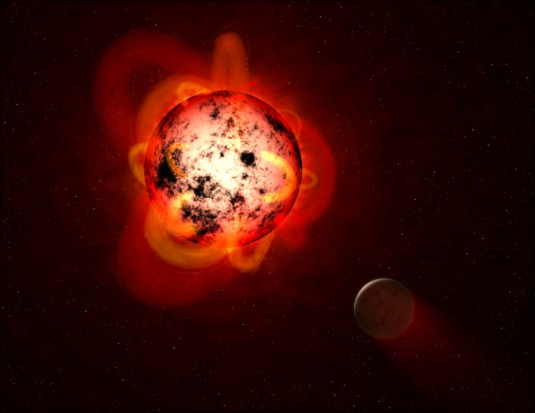 Active red dwarf star art