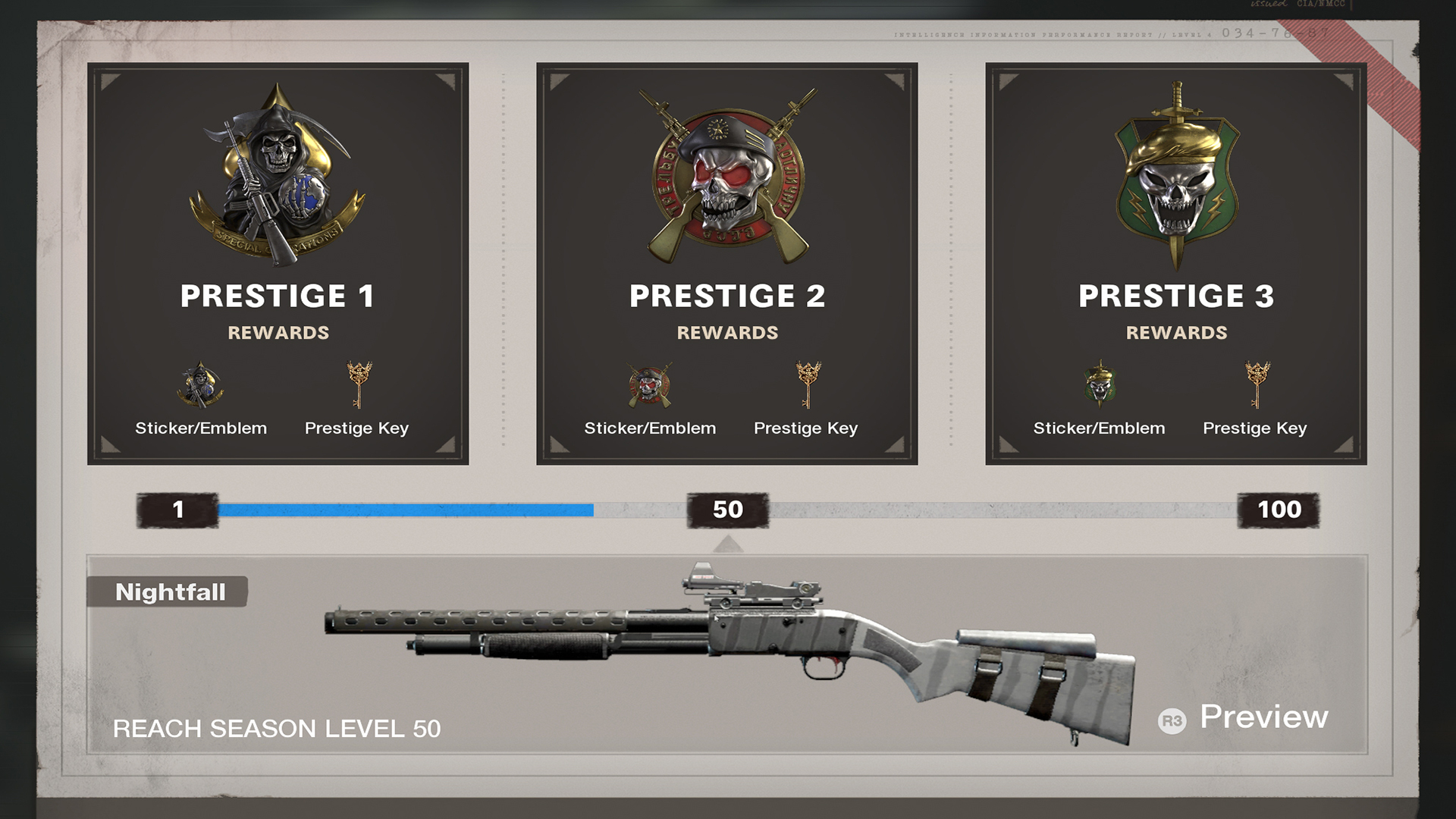 what are prestige keys used for in call of duty cold war