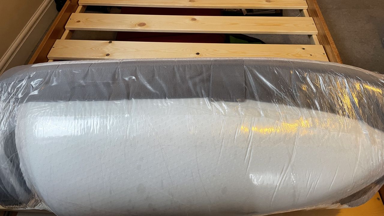 Emma Mattress rolled and in plastic