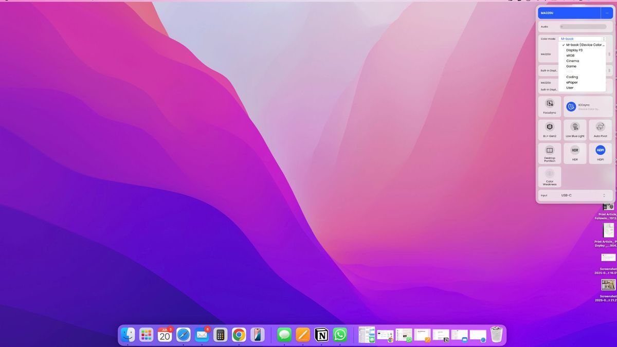 There are plenty of features with the BenQ MA320U including mac colour accuracy