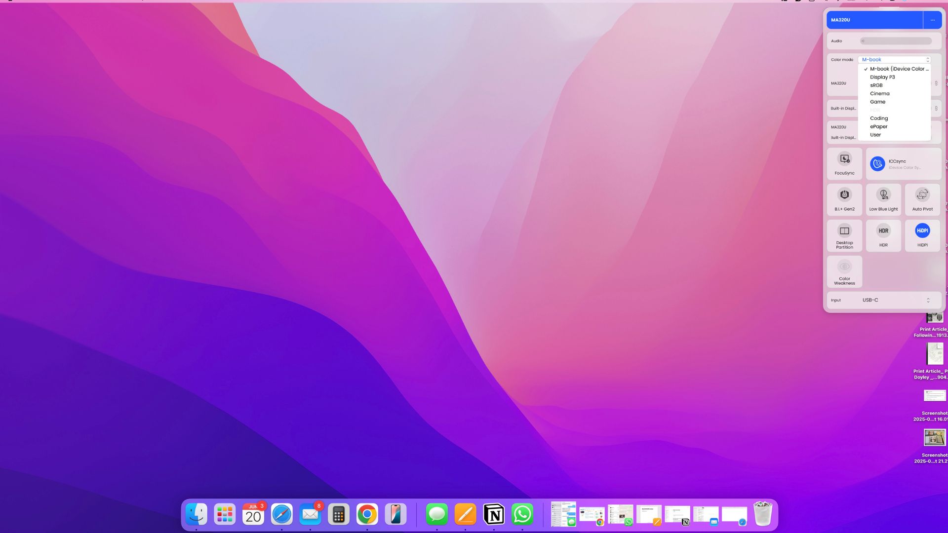 There are plenty of features with the BenQ MA320U including mac colour accuracy