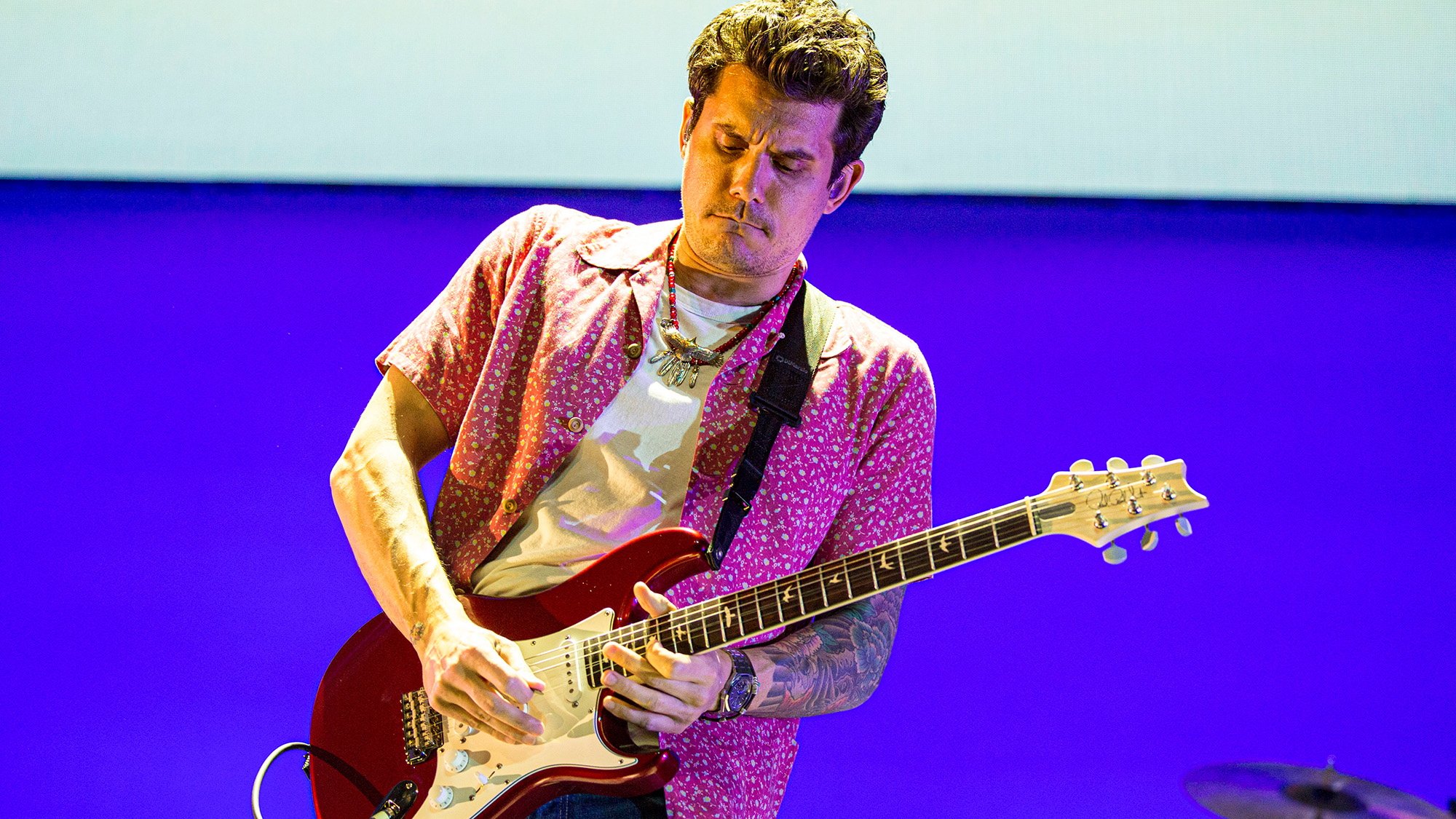 Singer/songwriter John Mayer performs on stage at Viejas Arena on September 11, 2019 in San Diego, California.