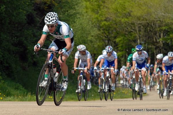 A Caja Rural rider on the attack.