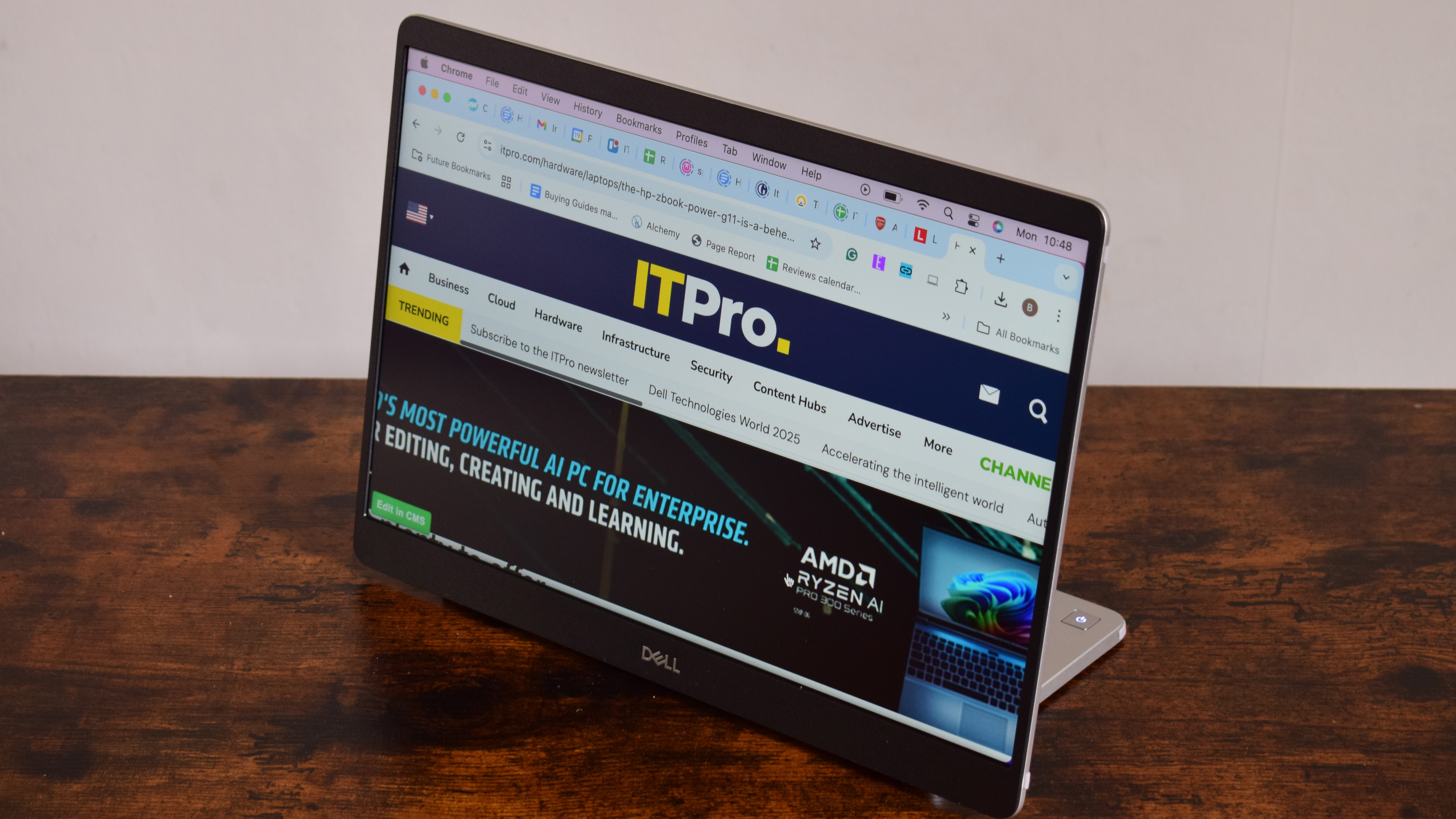 The Dell Pro 14 Plus monitor on a desk