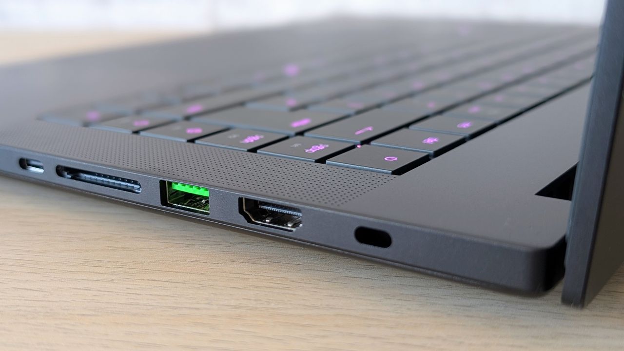 The Razer Blade 16 on a desk