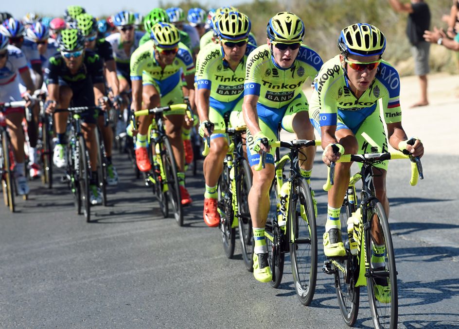 Tinkoff Saxo on the front at the Vuelta a Espana