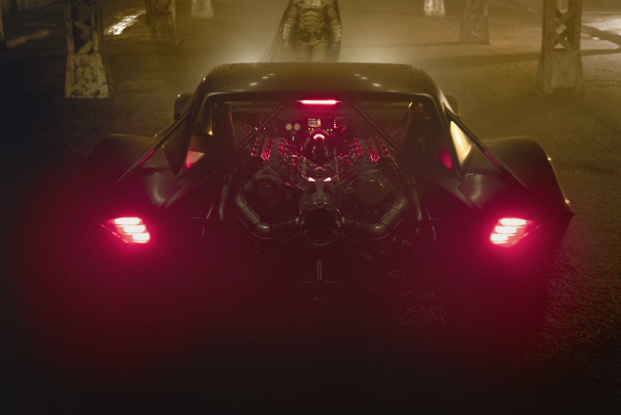 The Batman movie photos batmobile