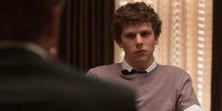 Jesse Eisenberg as Mark Zuckerberg in The Social Network