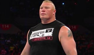 Brock Lesnar waiting on his opponent