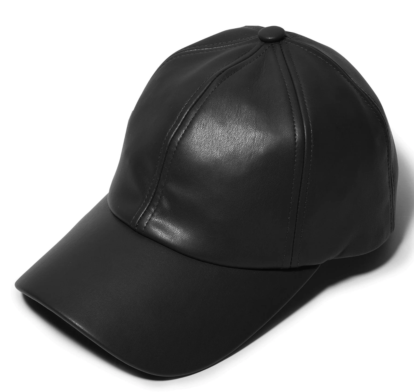 Lele Sadoughi, Jet Faux Leather Baseball Cap
