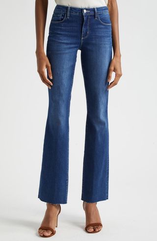 Ruth High Waist Raw Hem Straight Leg Jeans