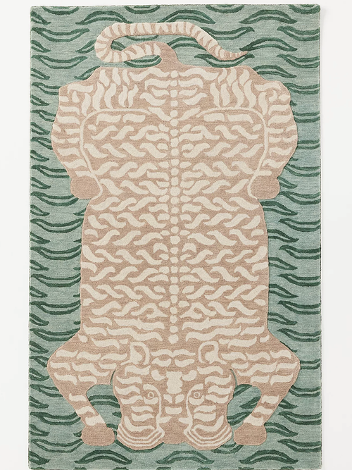 Wool Hand-Tufted Tiger Rug