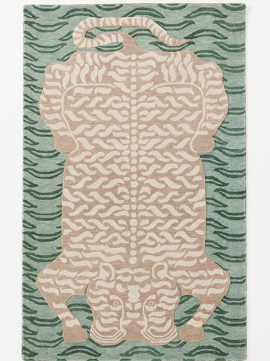 tiger print rug