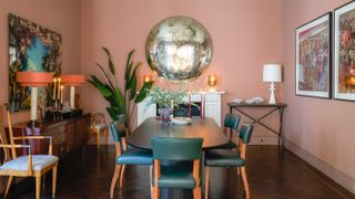 Pink dining room