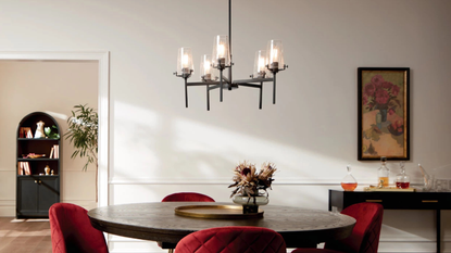 A modern chandelier 