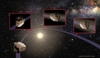 Asteroid Breaks Up in Orbit Around Sun