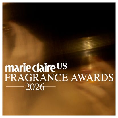 collage of fragrances with the marie claire fragrance awards logo on top