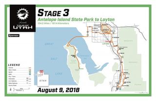 2018 Tour of Utah map for stage 3