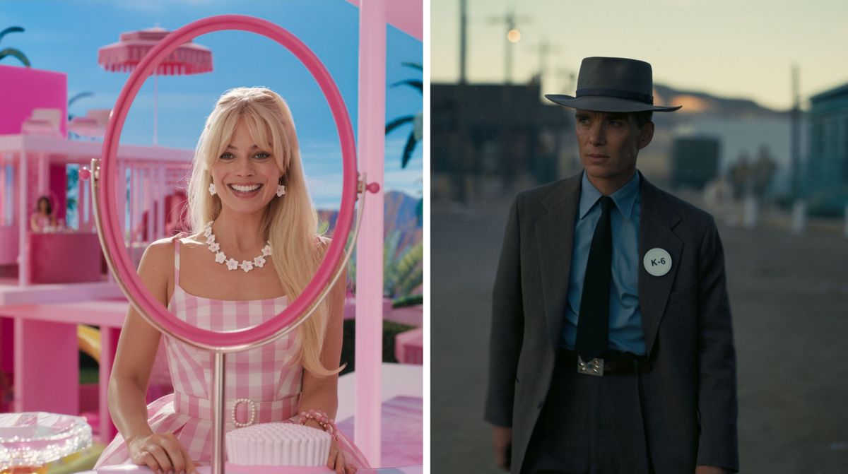 Margot Robbie in Barbie and Cillian Murphy in Oppenheimer