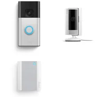 Ring Battery Doorbell with Ring Indoor Cam 2nd Gen and Ring Chime