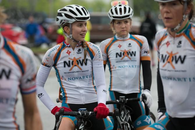 The NOW/Novartis team following their 68-mile road race.