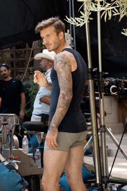 David Beckham shoots his new Bodywear at H&M film directed by Guy Ritchie