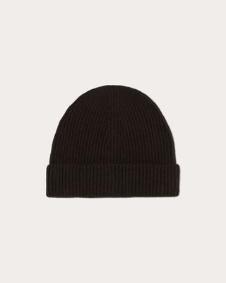 The Cashmere Ribbed Beanie